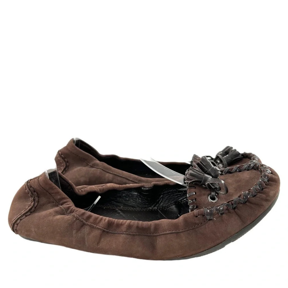 Naturalizer womens flats size 9 chocolate brown suede moccasin loafers